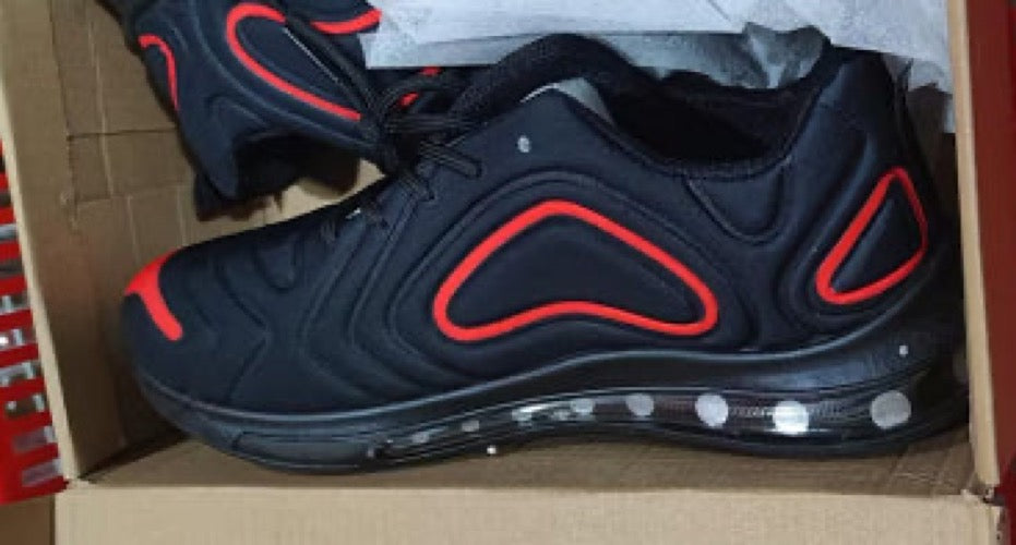 Men's Black Air Cushion Sneakers – Full view
