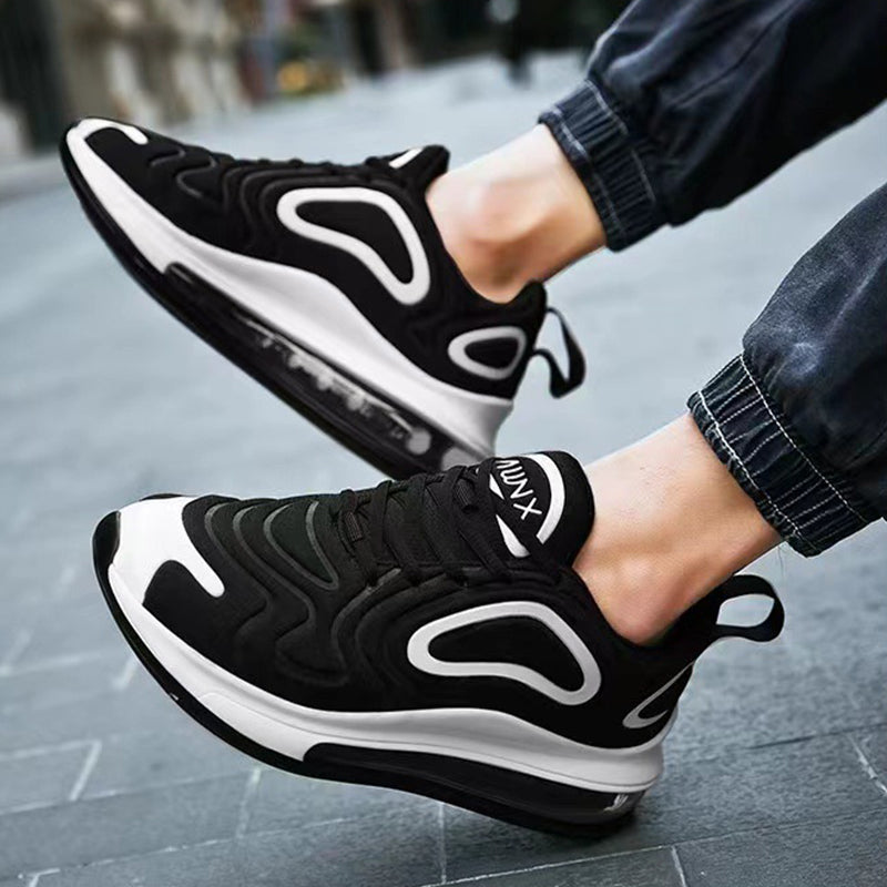 Men's Black Air Cushion Sneakers – Back view