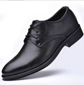 Men's Black Pointed Toe Lace-Up Dress Shoes, Casual Fashion Shoes – Close-up detail