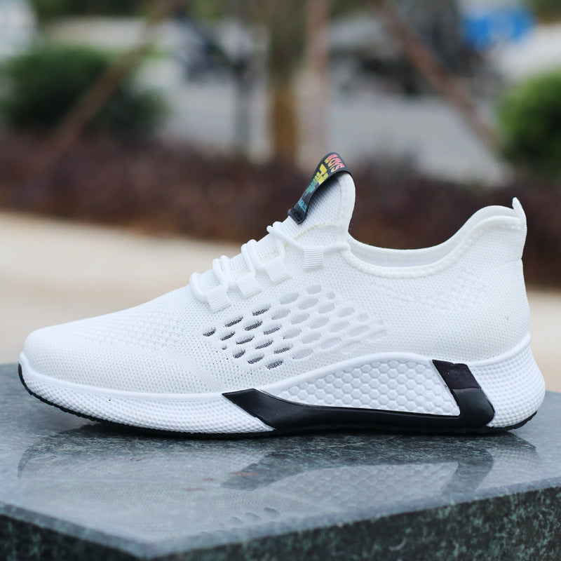 Men's Breathable Mesh Running Shoes – Lightweight Casual Sneakers – Side view