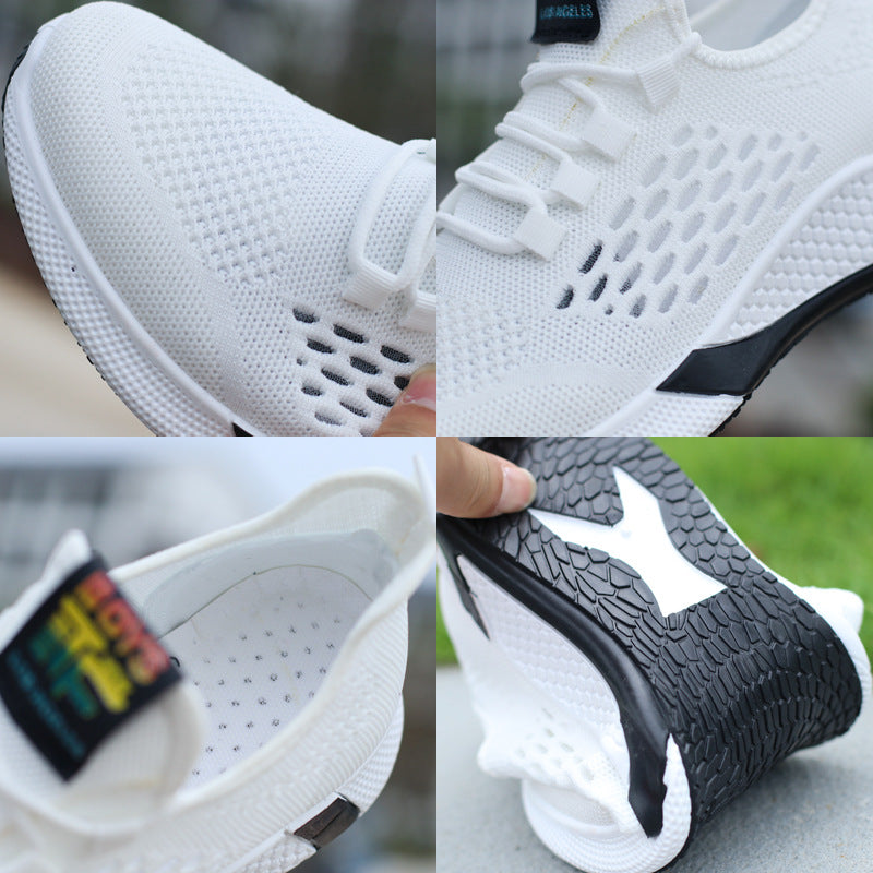 Men's Breathable Mesh Running Shoes – Lightweight Casual Sneakers – Sole view
