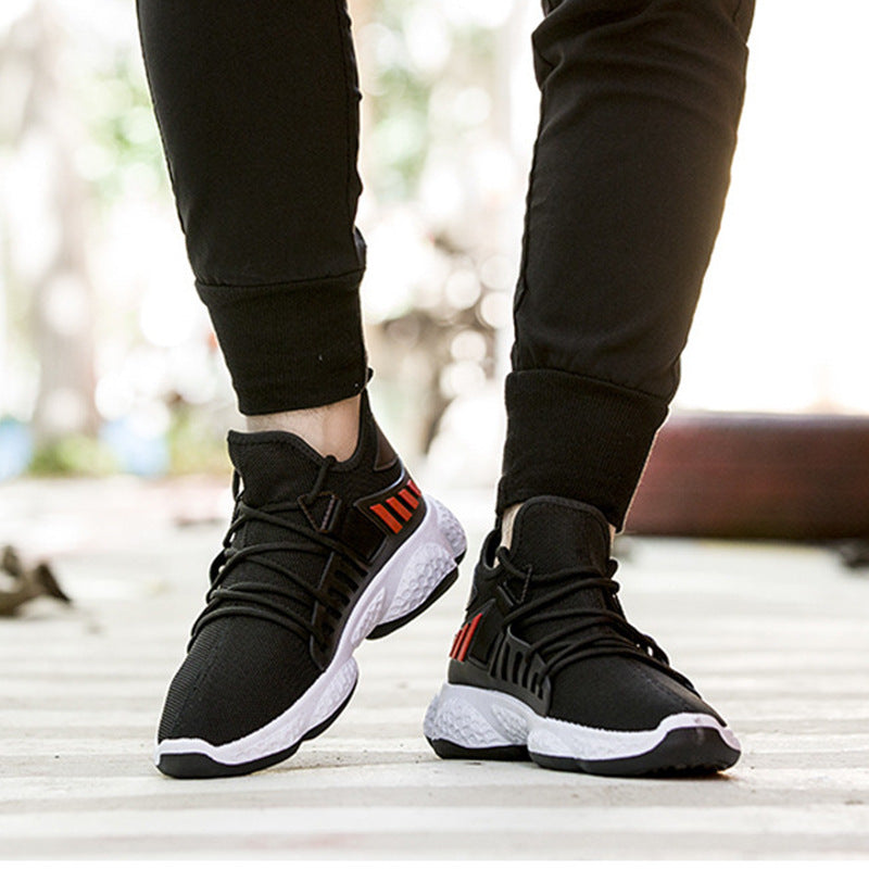Men's Breathable Mesh Sneakers – Lightweight Everyday Trainers – Close-up detail