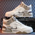 Men's High-Top Board Sneakers – Height-Boosting Casual Trendy Shoes – Close-up detail