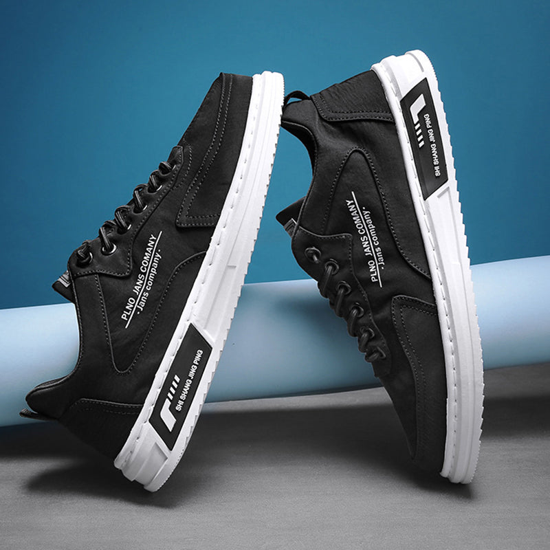 Men's Platform Canvas Sneakers – Lace-Up Casual Sports Shoes – Product photo