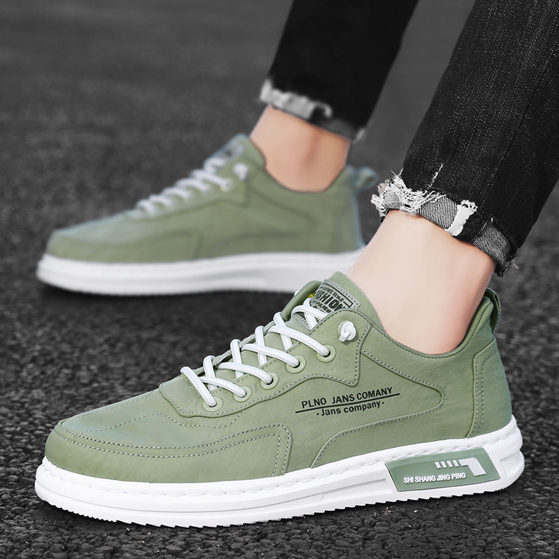 Men's Platform Canvas Sneakers – Lace-Up Casual Sports Shoes – Side view