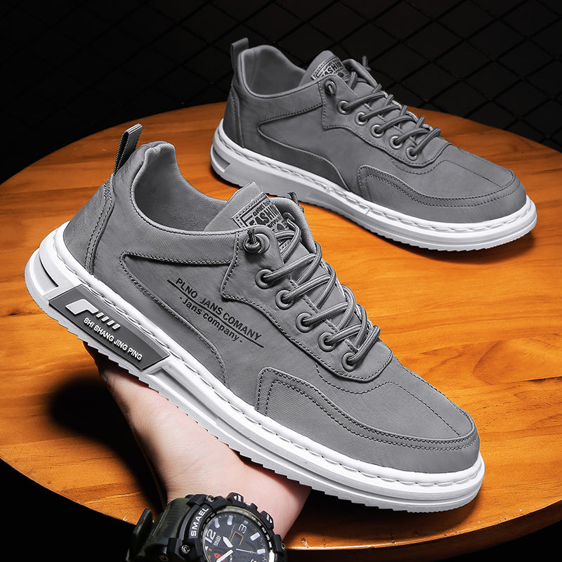 Men's Platform Canvas Sneakers – Lace-Up Casual Sports Shoes – Full product view