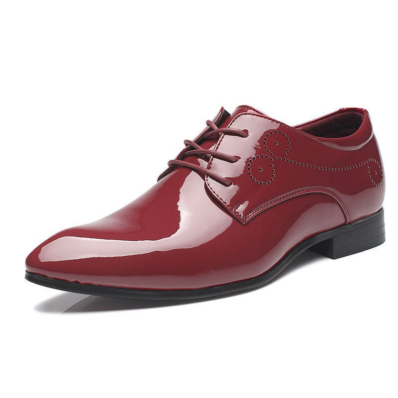 Men's Slip-On Leather Dress Shoes – Casual Business Driving Loafers – Full product view