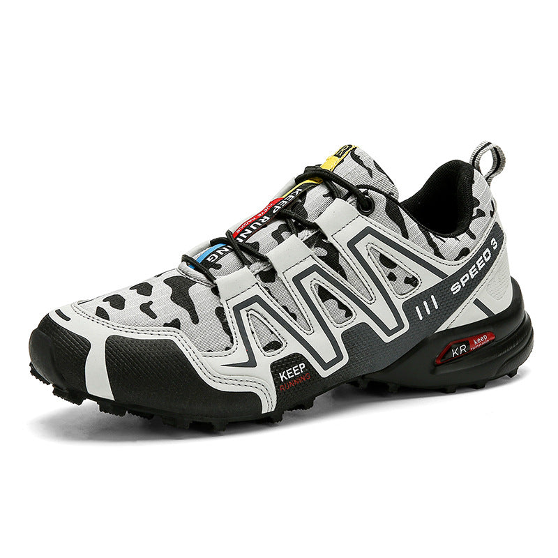 Men's Tactical Hiking Shoes – Durable Non-Slip Trekking Sneakers – Close-up detail
