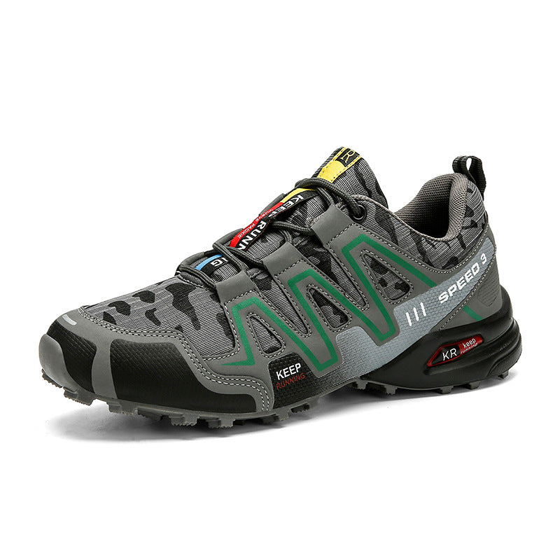 Men's Tactical Hiking Shoes – Durable Non-Slip Trekking Sneakers – On-foot view