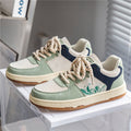 Men's Thick-Sole Platform Sneakers – Breathable Lace-Up Walking Shoes – Front view