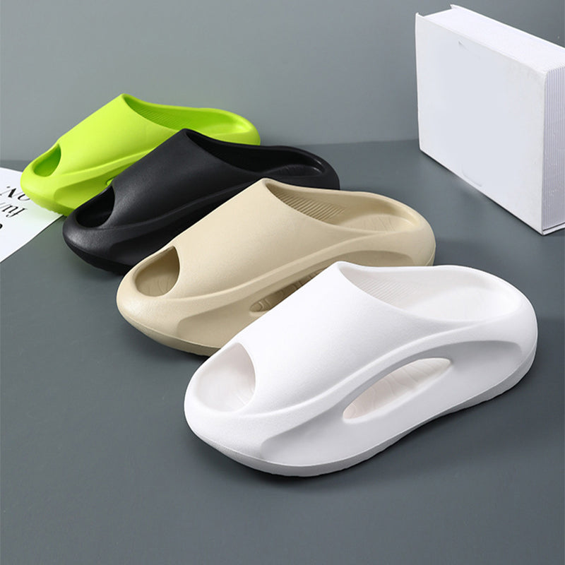 Unisex Peep-Toe Slide Sandals – Lightweight Summer Beach Shoes – Product photo