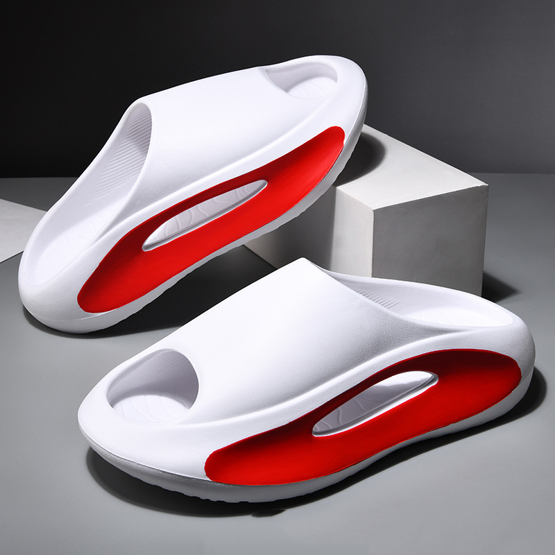 Unisex Peep-Toe Slide Sandals – Lightweight Summer Beach Shoes – Side view