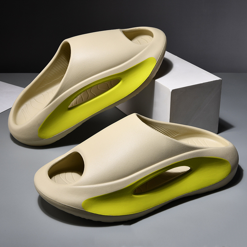 Unisex Peep-Toe Slide Sandals – Lightweight Summer Beach Shoes – Back view