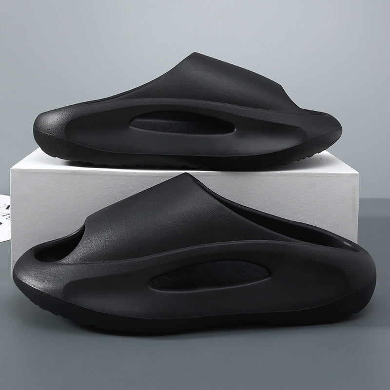 Unisex Peep-Toe Slide Sandals – Lightweight Summer Beach Shoes – Top view