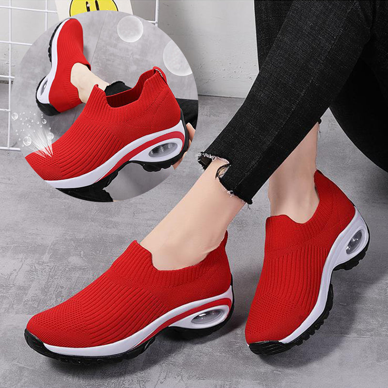Women's Air Cushion Mesh Running Sneakers – Breathable & Lightweight – Front view