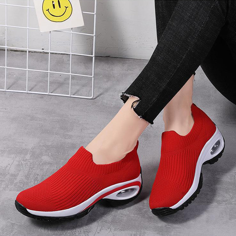 Women's Air Cushion Mesh Running Sneakers – Breathable & Lightweight – Side view