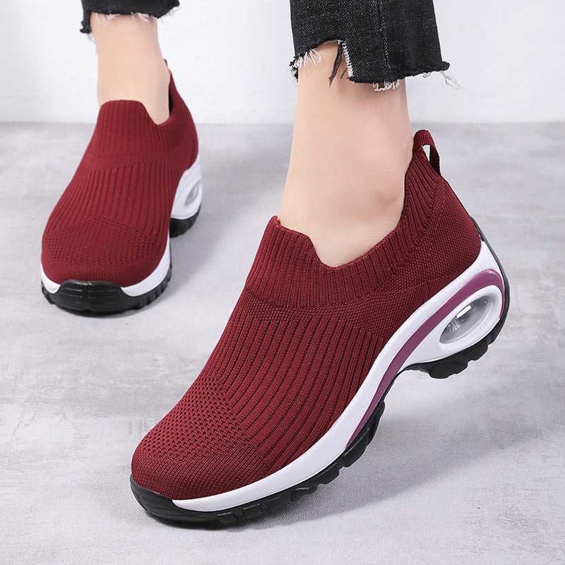Women's Air Cushion Mesh Running Sneakers – Breathable & Lightweight – Back view
