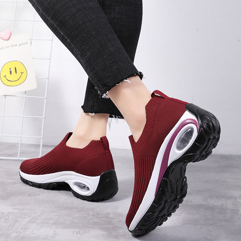 Women's Air Cushion Mesh Running Sneakers – Breathable & Lightweight – Top view