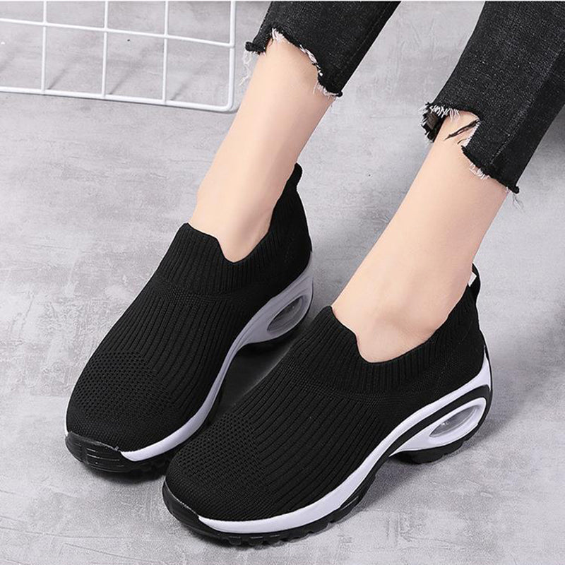 Women's Air Cushion Mesh Running Sneakers – Breathable & Lightweight – Sole view
