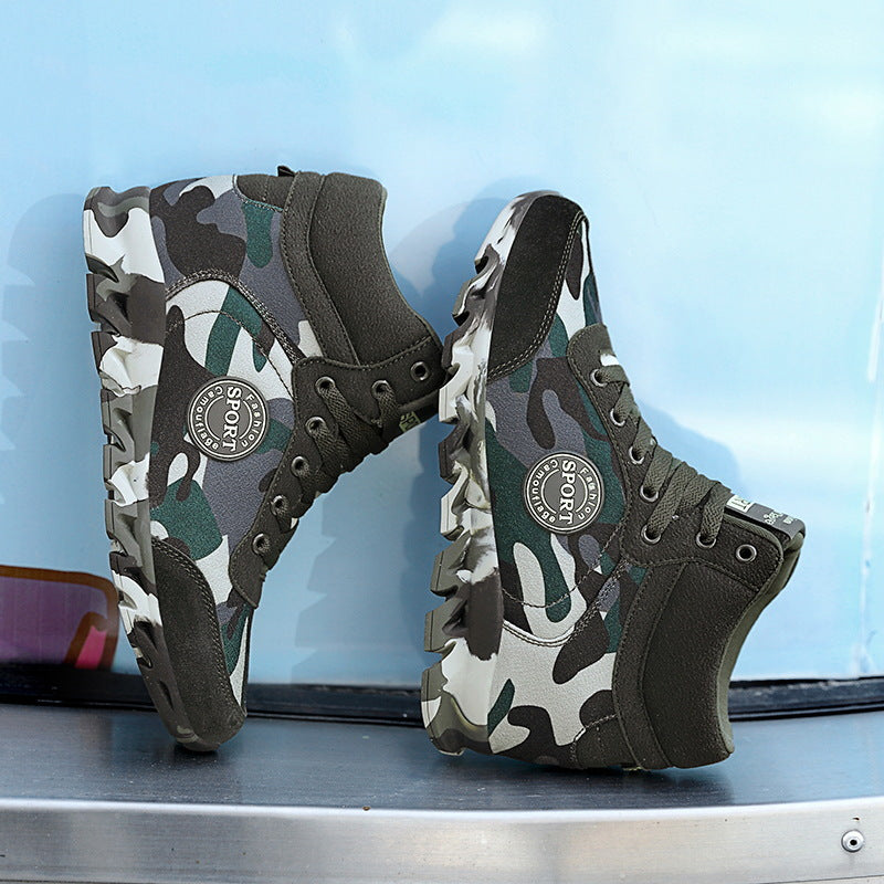 Women's Camo Platform Sneakers – Height-Increasing Canvas Shoes – Top view