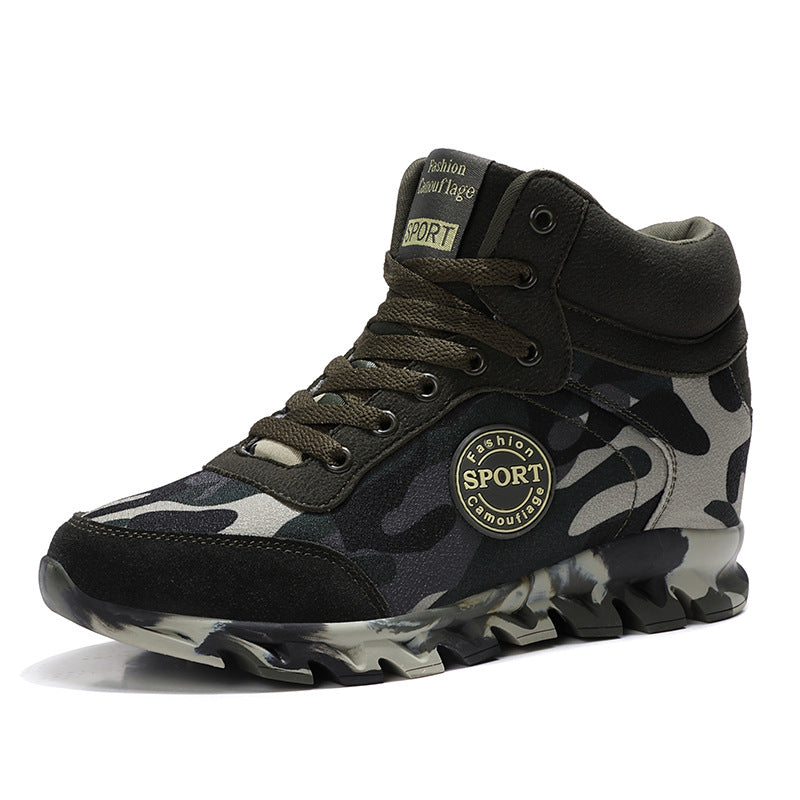 Women's Camo Platform Sneakers – Height-Increasing Canvas Shoes – Sole view