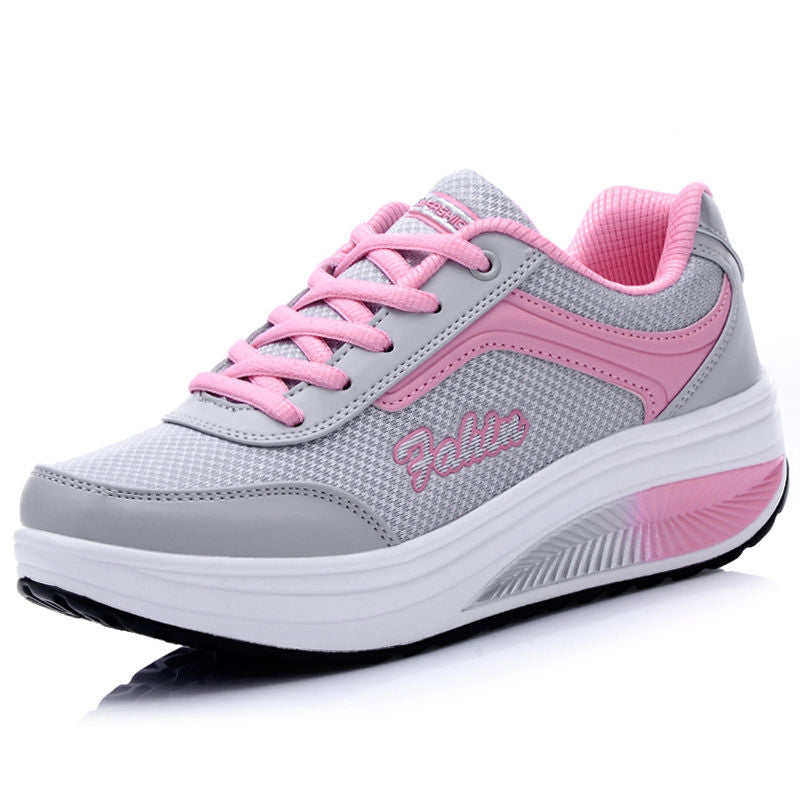 Women's Comfort Travel Sneakers – Low Heel Everyday Walking Shoes – Front view